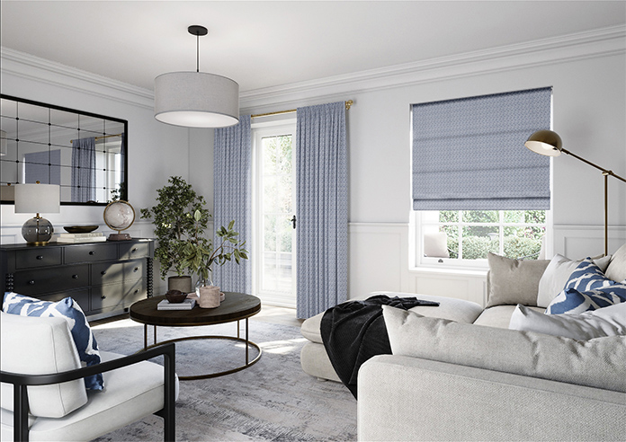 Aztec, Indigo - Roman Blind - Image 7